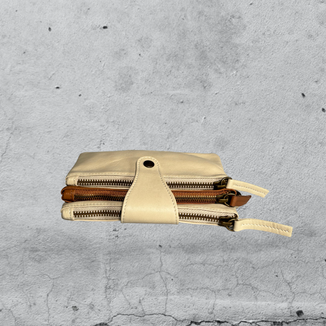 tracolla TRIS• cream / cuoio
