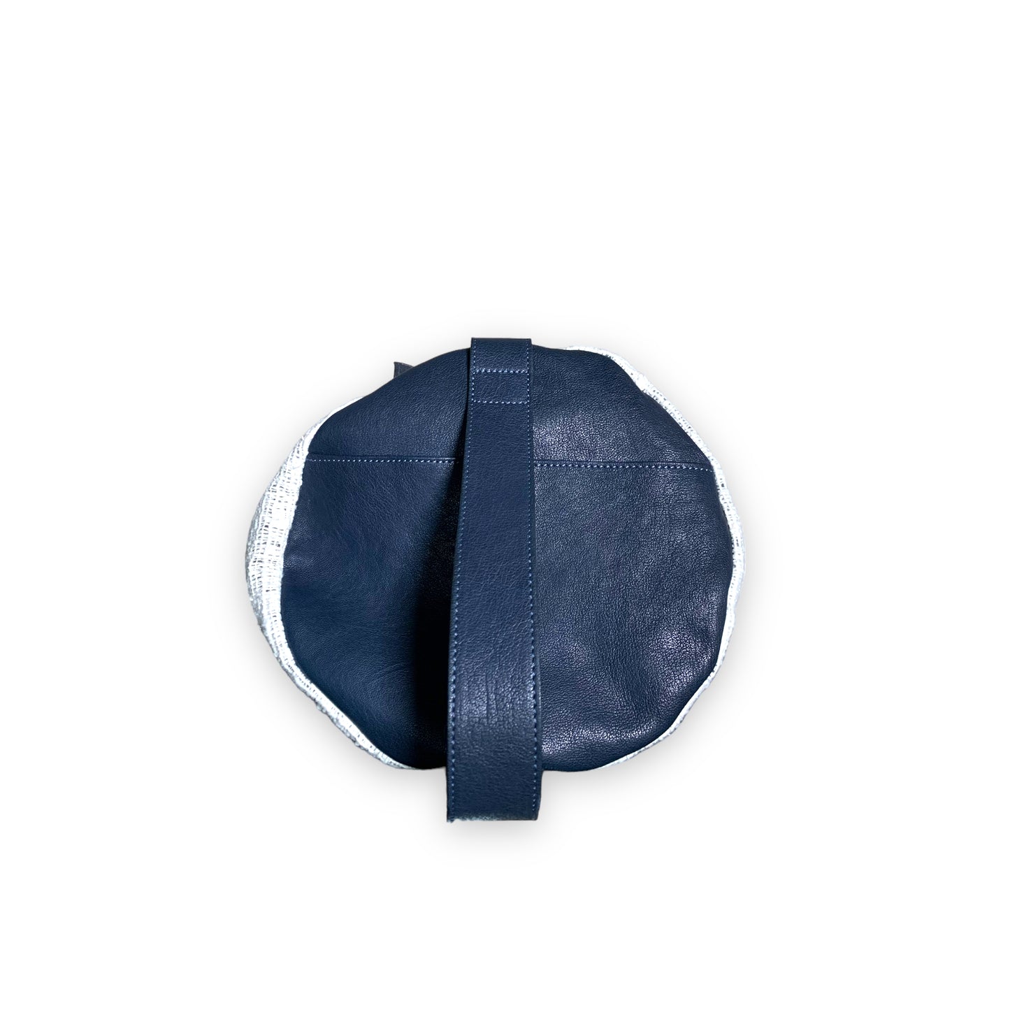 sacca Lorica • pelle Blu e cotone