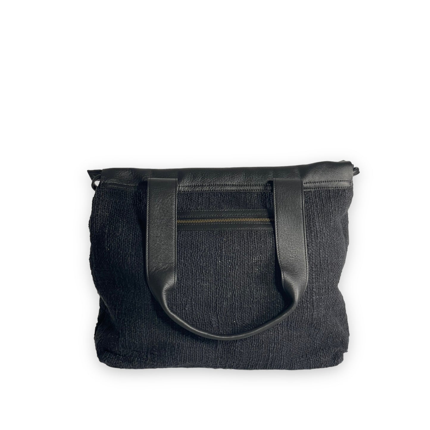 shoulder bag Mazuela • pelle/cotone Nero