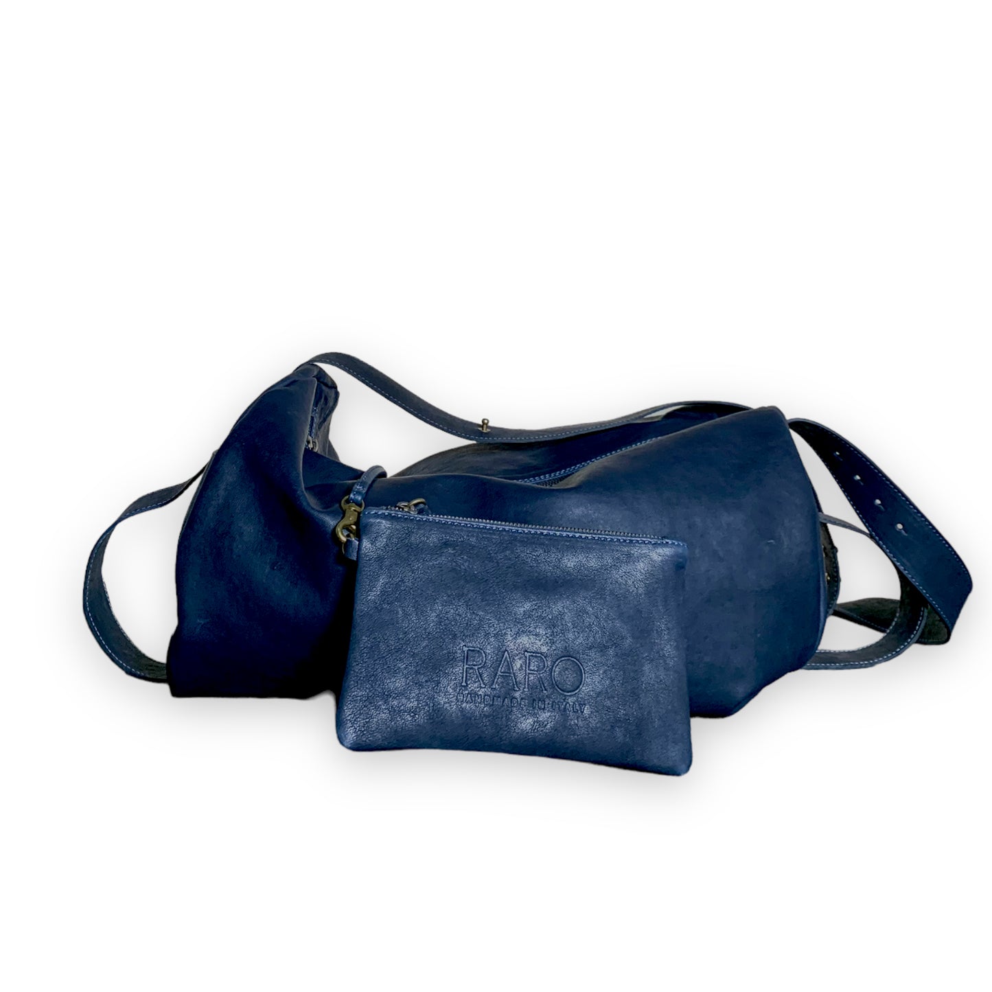 sacca in pelle Lorica • Montone Blu