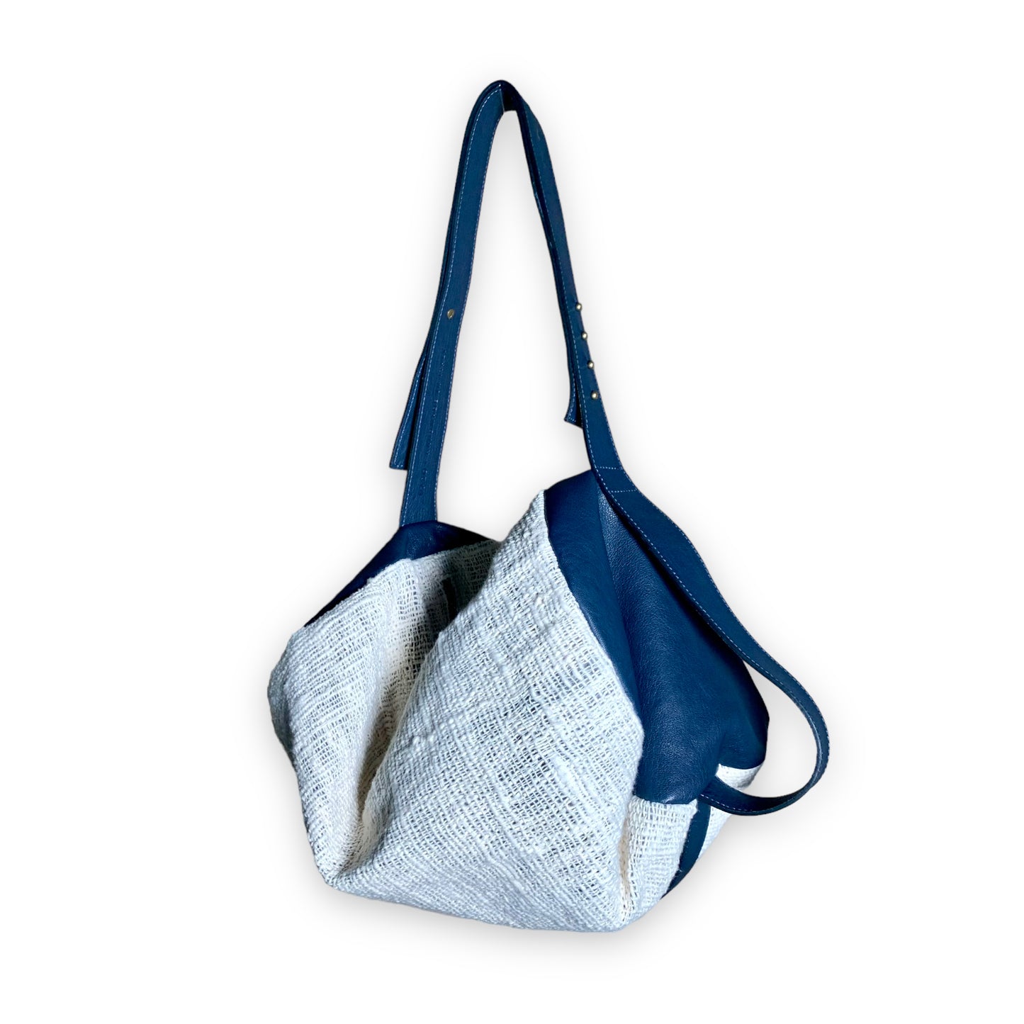 Lorica // Cotone Ecru - Vitello Blu Lavato