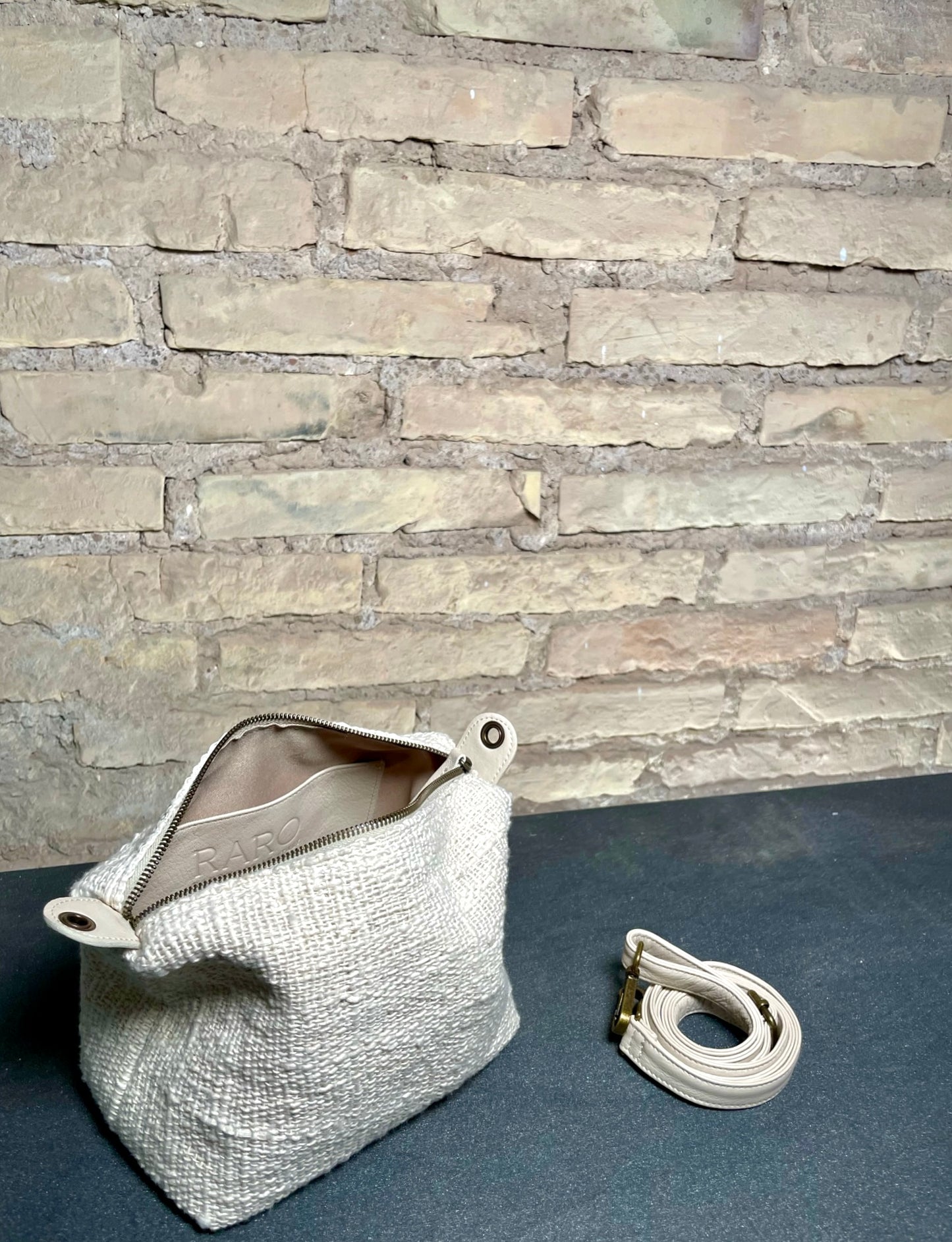 LAPIS // Cotone Ecru - pelle vit. Cream
