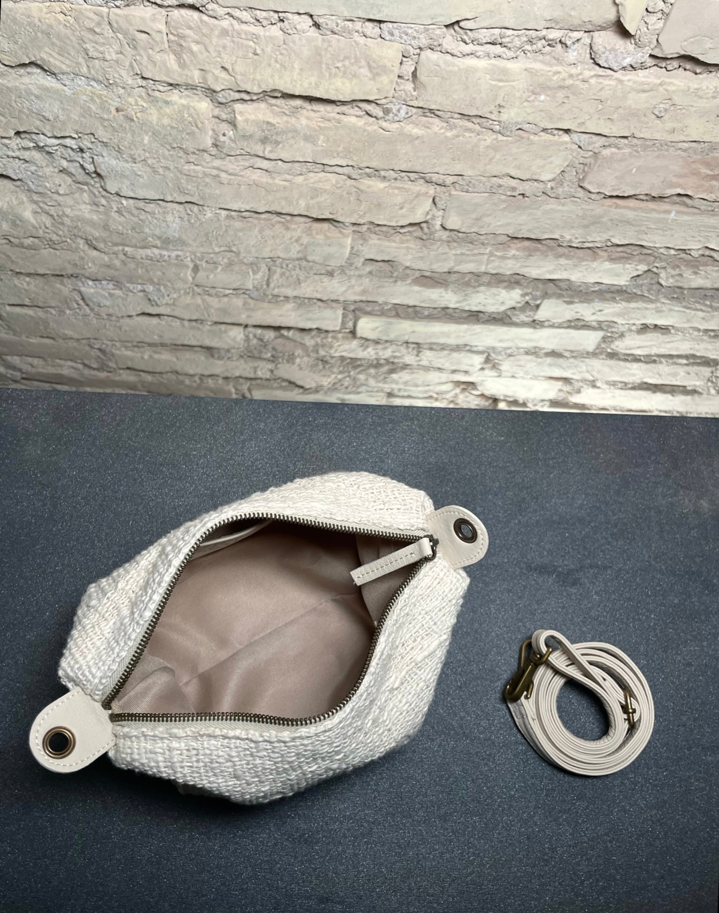 LAPIS // Cotone Ecru - pelle vit. Cream