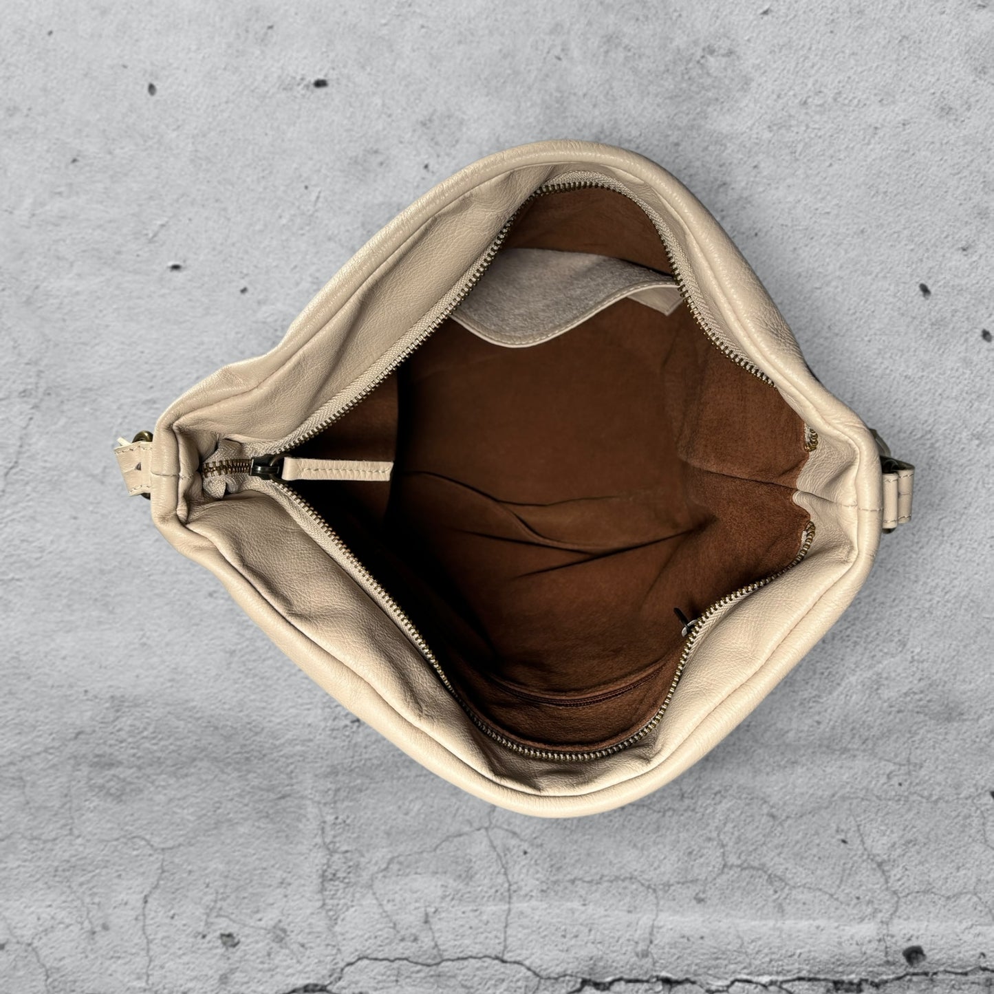 borsa a secchiello MAKI • cream