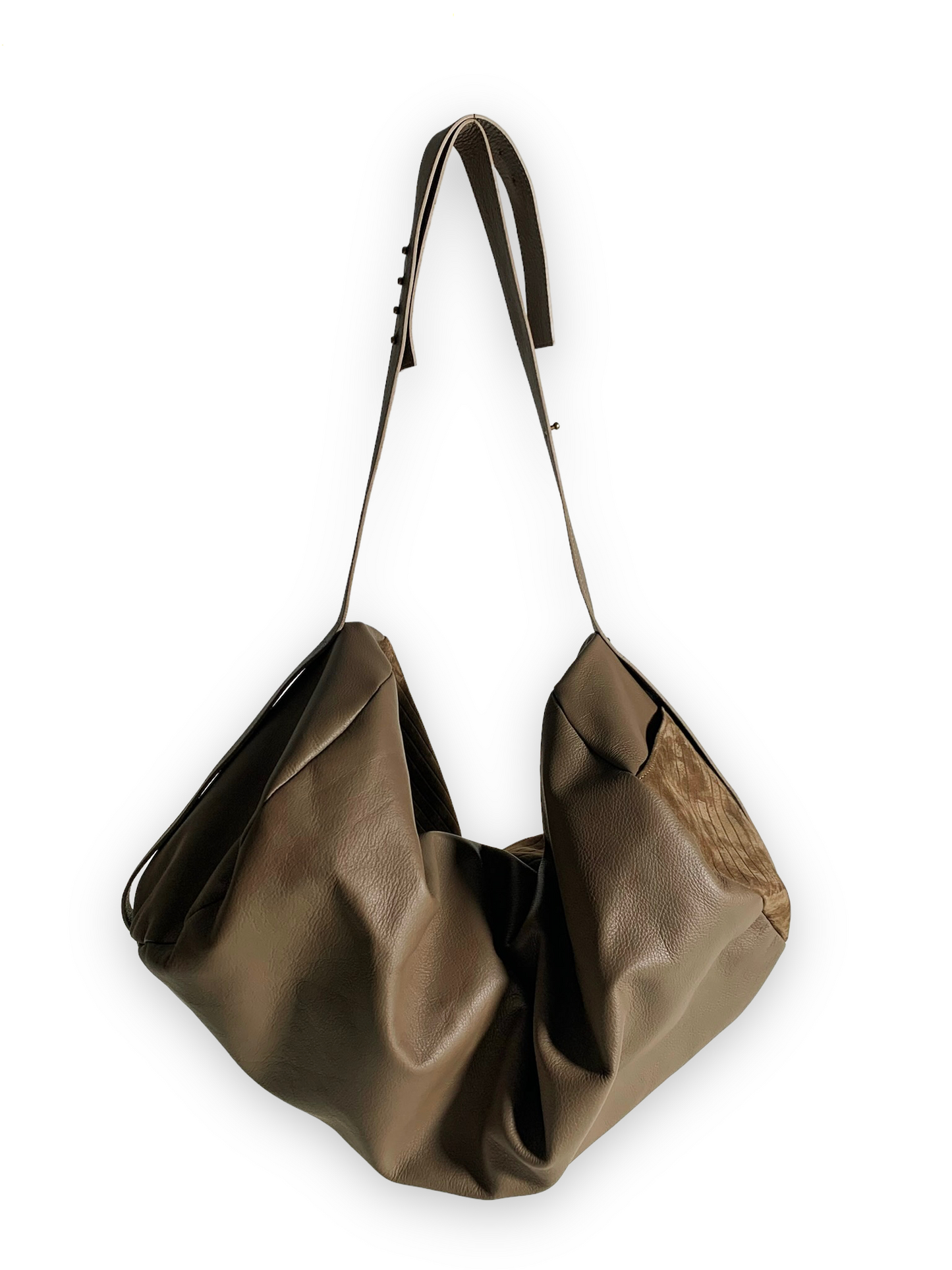 maxi bag FLO • gessato taupe