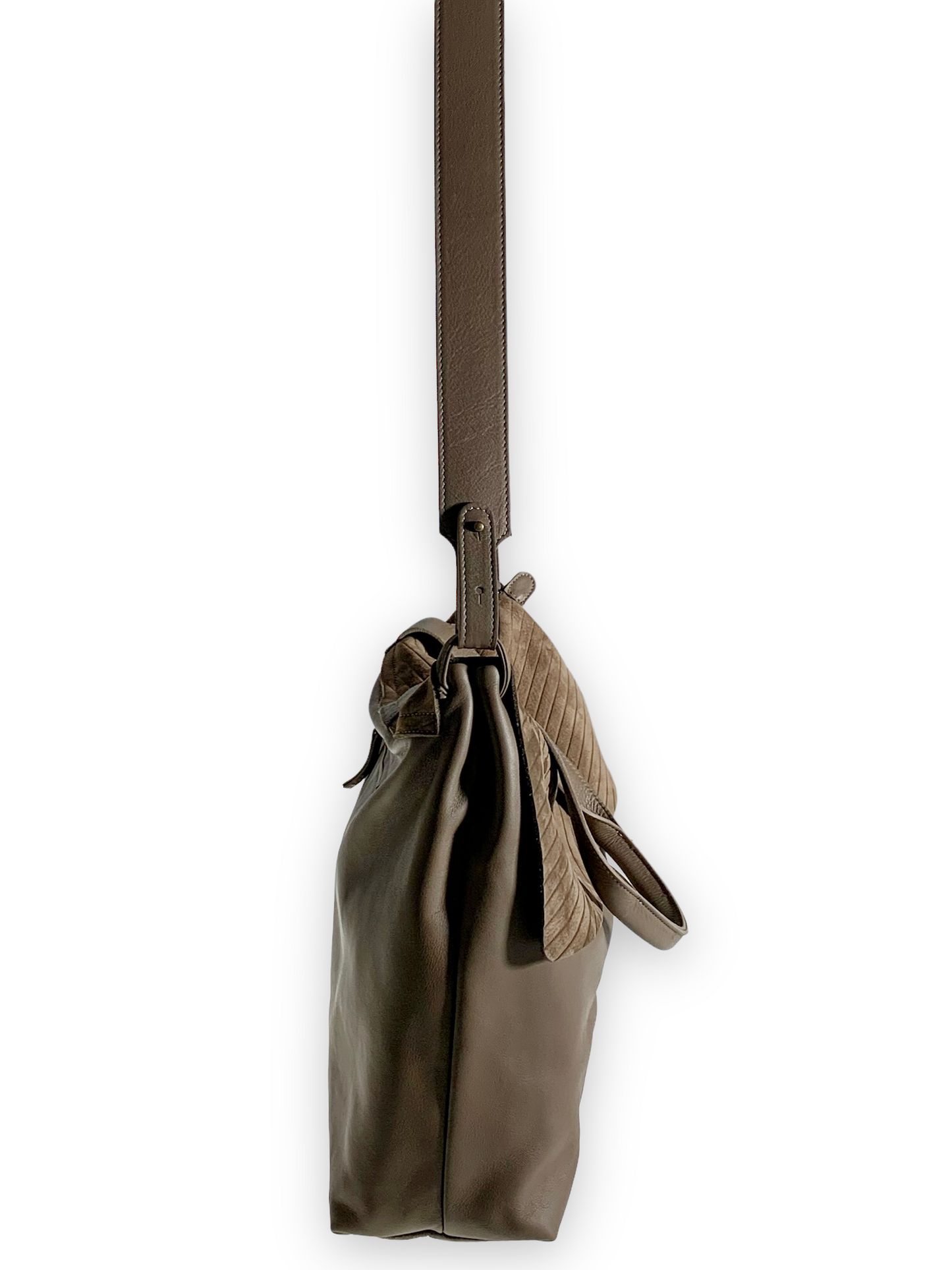 shoulder bag Mazuela • gessato taupe