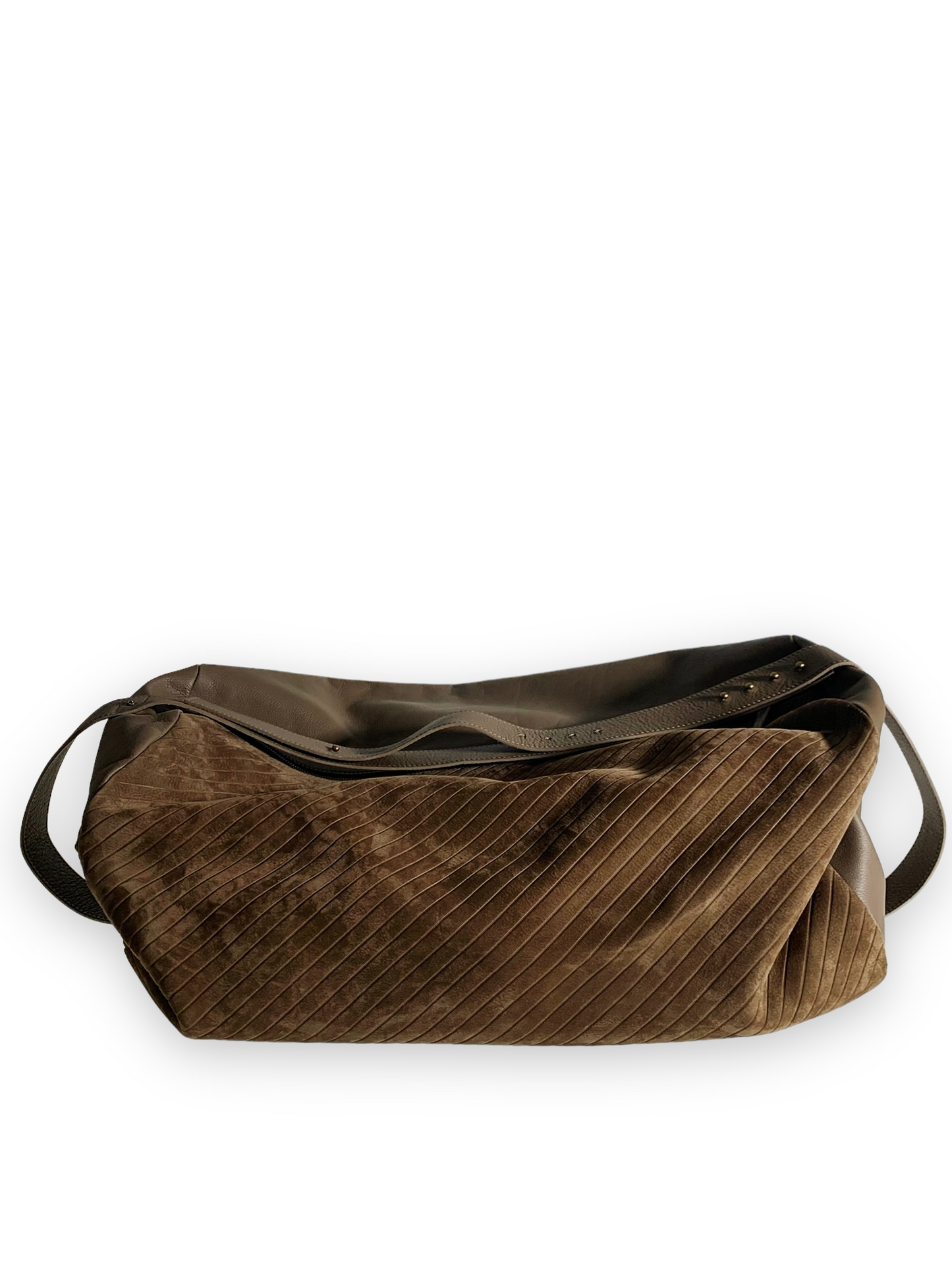 maxi bag FLO • gessato taupe