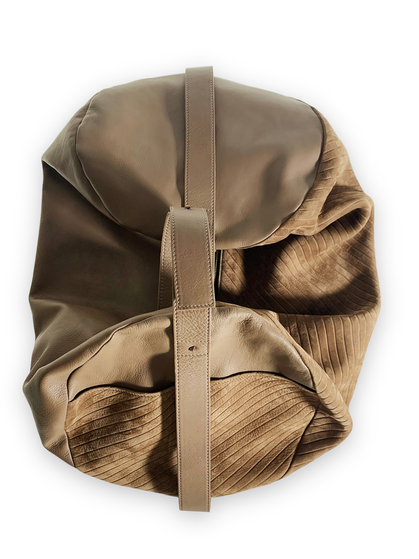 maxi bag FLO • gessato taupe