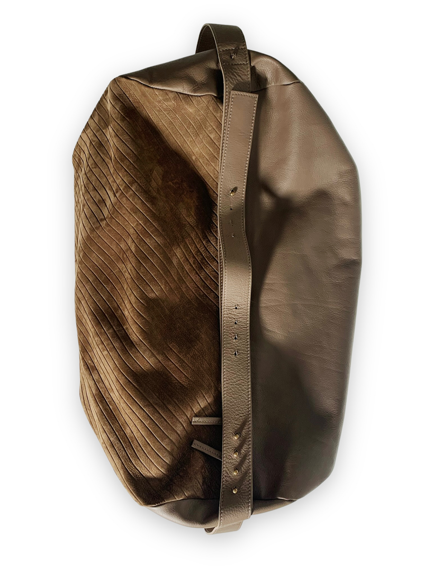 maxi bag FLO • gessato taupe