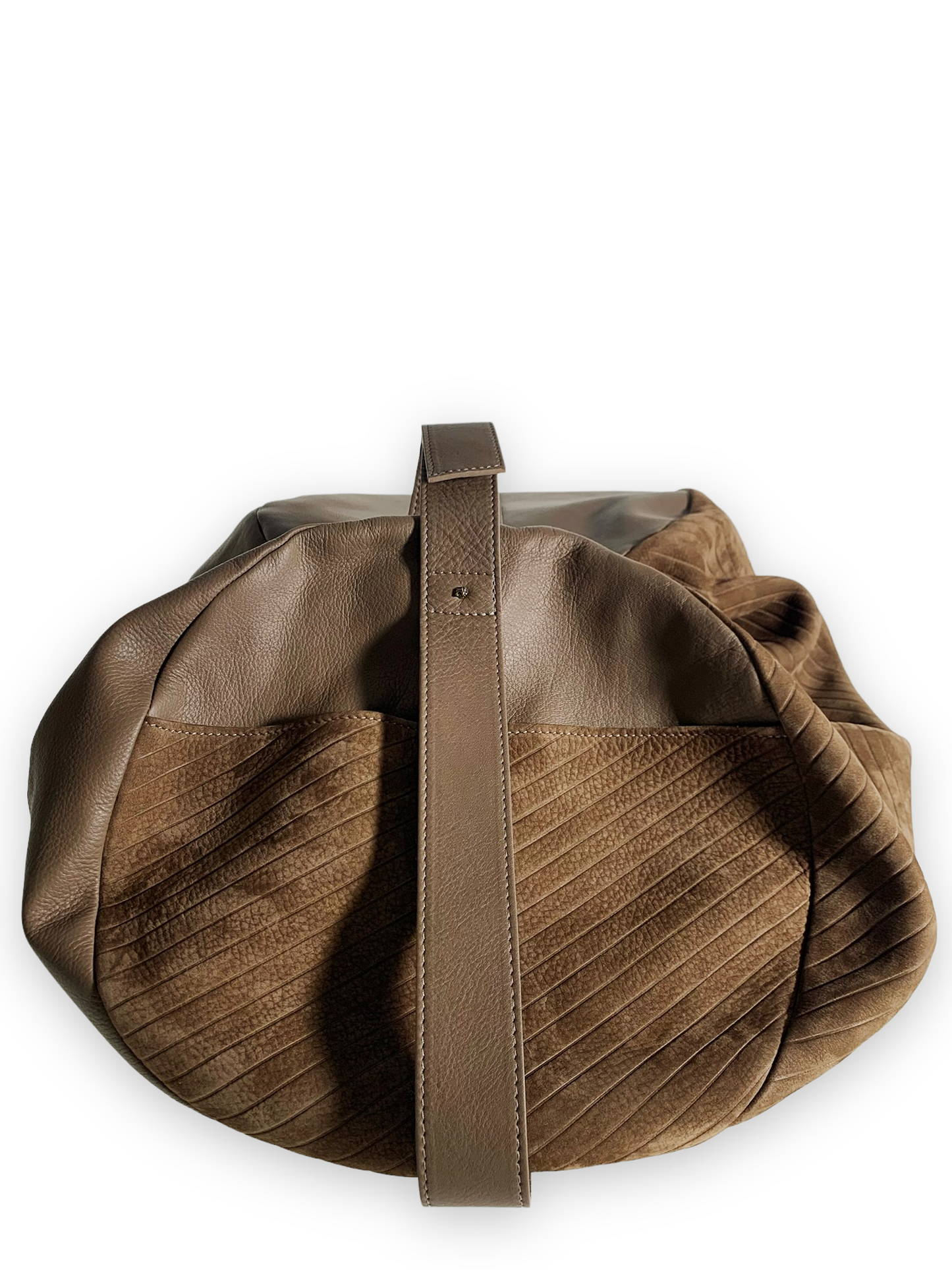 maxi bag FLO • gessato taupe