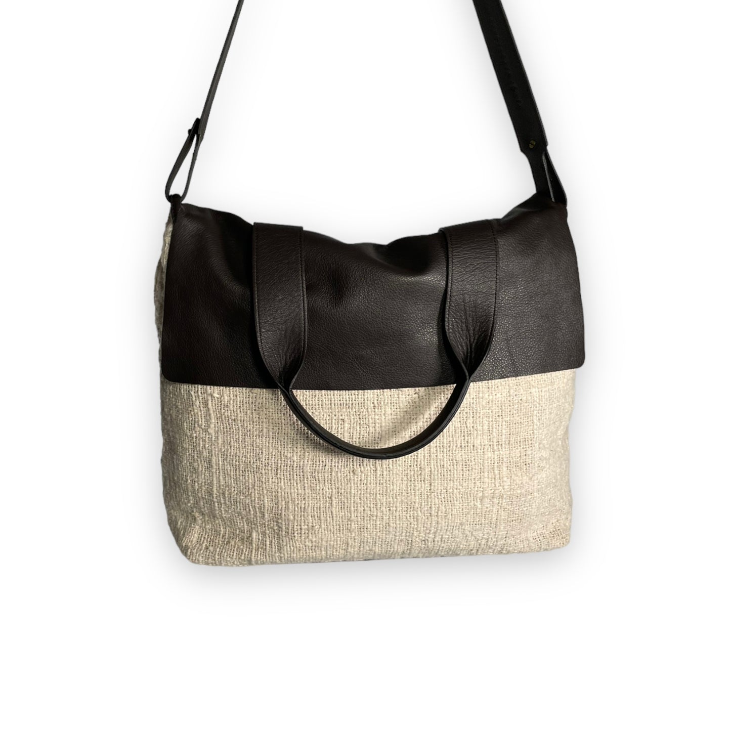 shoulder bag Mazuela • Cotone ecru ebano